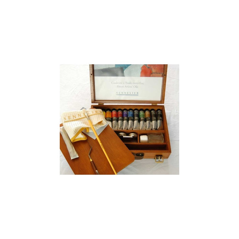 Sennelier Artist Oils Wood Box Set Of 12 40ml