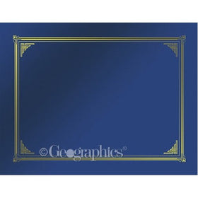 Geographics Metallic Stock Document Cover, 9.75 x 12.5 Inches, Metallic Blue (47401)