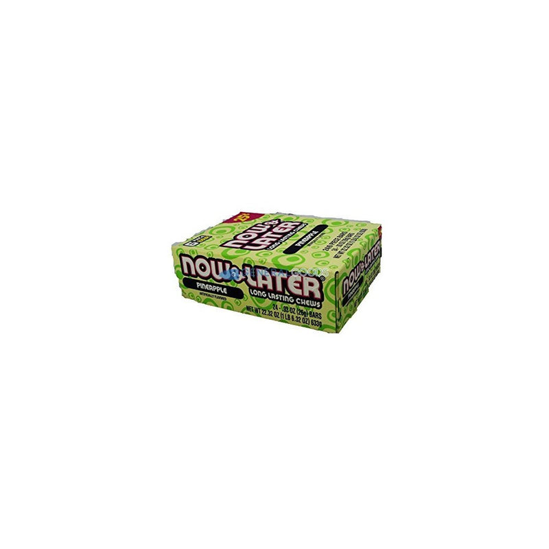 Now and Later Pineapple Flavored Candy Twenty-Four 6-Piece Bars