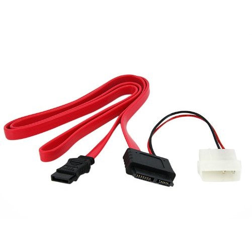 StarTech.com Slimline SATA to SATA with LP4 Power Cable Adapter - 36 Inch (SLSATAF36)