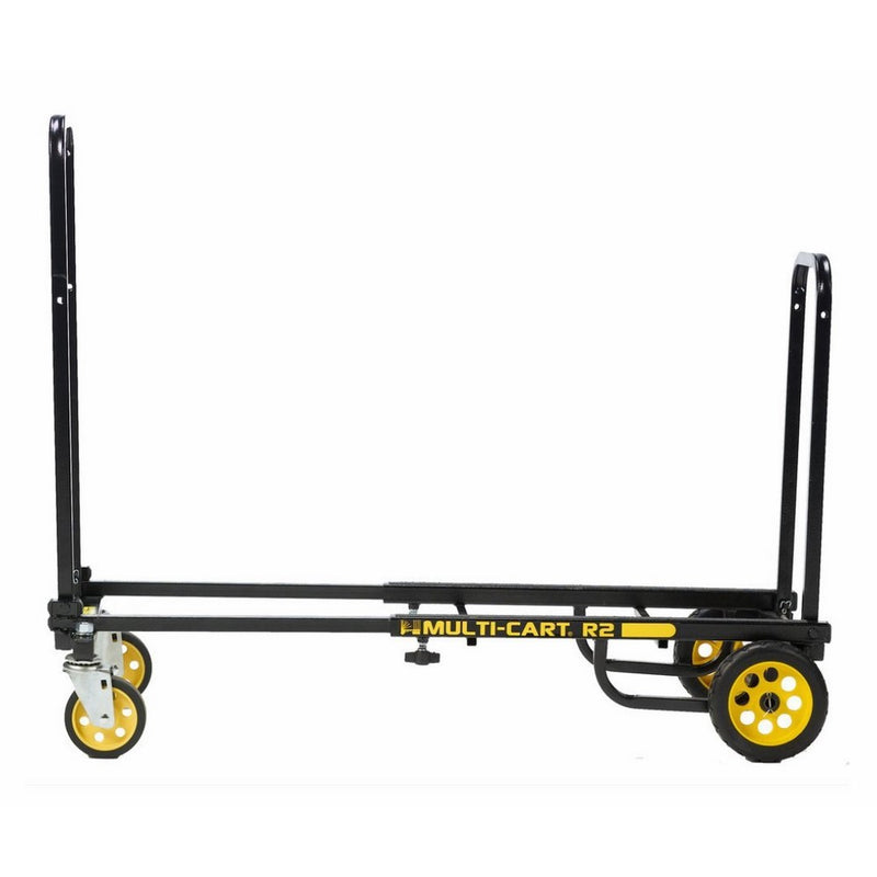 Rock-N-Roller R2RT (Micro) 8-in-1 Folding Multicart/Hand Truck/Dolly/Platform Cart/26" to 39" Telescoping Frame Load Capacity 350 lbs, Black