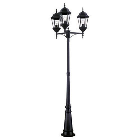 Acclaim 5259BK Richmond Collection 3-Head Surface Mount Outdoor Combination Post Light, Matte Black