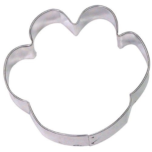 Foose Paw Print Tin Cookie Cutter 4.5 in B1414