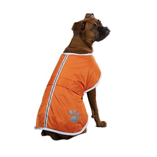 Zack & Zoey Nor'easter Blanket Coat for Dogs, 16" Medium, Orange