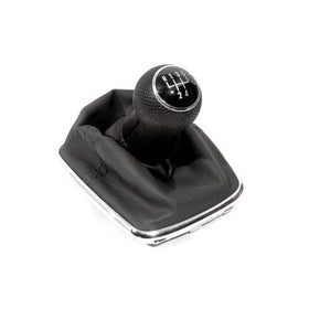 Interior Gear Shifter Knob and Boot With Chrome Surround Base 5 Speed Pattern For VW Golf / Jetta MK4