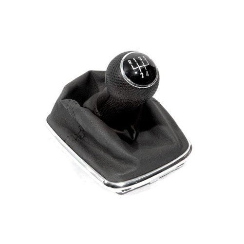 Interior Gear Shifter Knob and Boot With Chrome Surround Base 5 Speed Pattern For VW Golf / Jetta MK4
