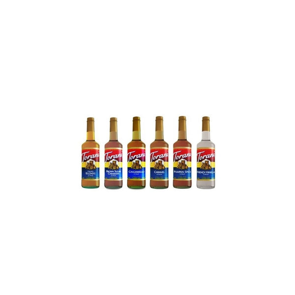 Torani Syrups Assorted Winter Flavors, 750-ML (Pack of 6)