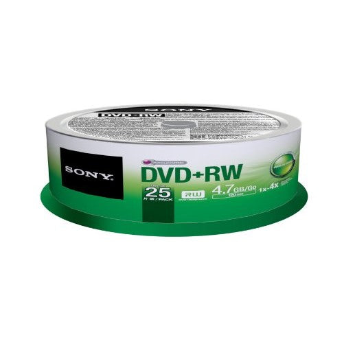 Sony 25DPW47SP DVDRW 4 X 4.7GB Spindle Rewritable DVD, 25-Pack