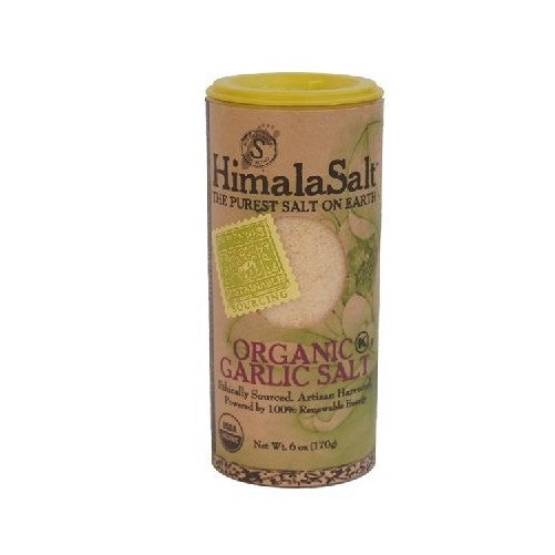 HimalaSalt Organic Garlic Salt Shaker, 6 Ounce - 6 per case.