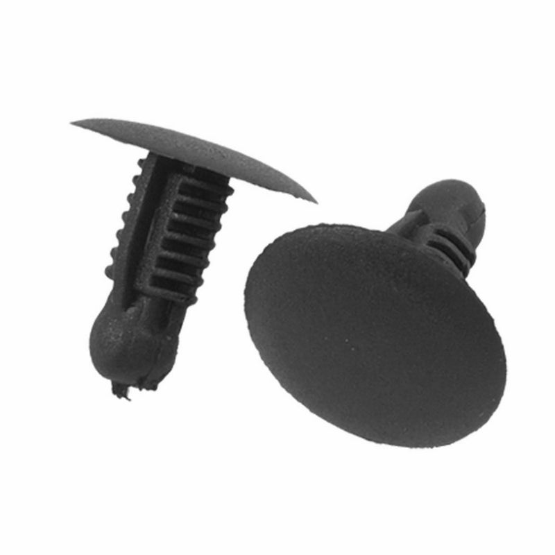 uxcell 100 Pcs Car Plastic Push in Fastener Rivets Clips Black Fit 9mm Hole