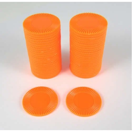 Orange Mini Poker Chip 7/8in Tube of 50ea