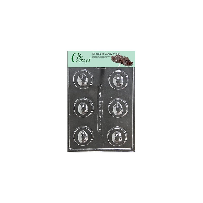 Cybrtrayd Life of the Party E476 Easter Egg Cookie Chocolate Candy Mold in Sealed Protective Poly Bag Imprinted with Copyrighted Cybrtrayd Molding Instructions