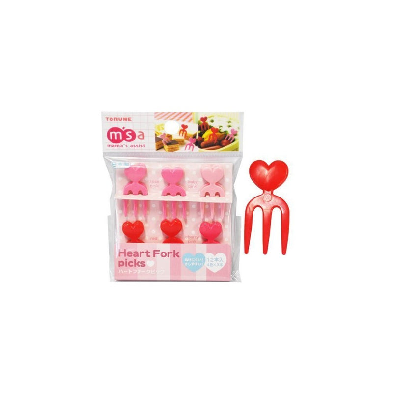 heart food picks forks for Bento Box Lunch Box by Kawaii
