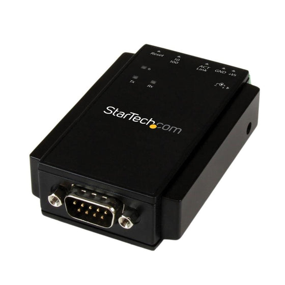 StarTech.com 1 Port RS-232 Serial to IP Ethernet Device Server - DIN Rail Mountable - Serial Device Server - Serial Over IP Device Server