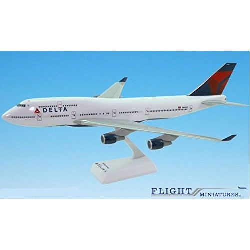 Delta (07-Cur) Boeing 747-400 Airplane Miniature Model Snap Fit 1:200 Part#ABO-74740H-019