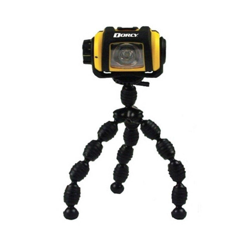 Dorcy Pro Series 200-Lumen Weather Resistant LED Magnetic Headlight with Tripod, Yellow (41-2614)