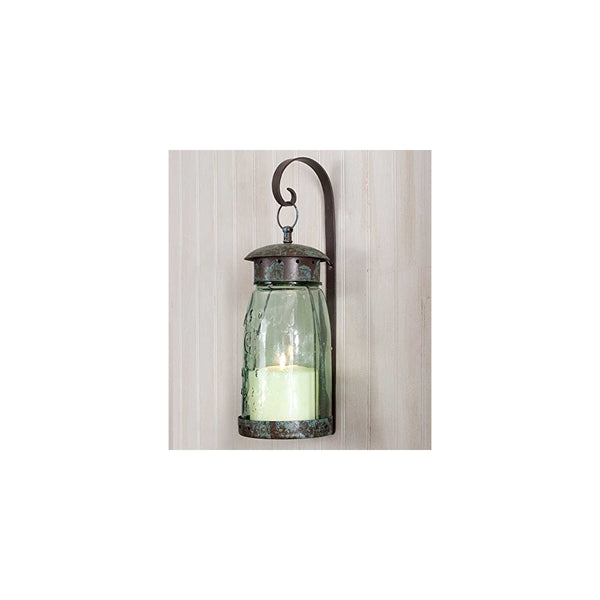 Colonial Tin Works Quart Mason Jar Hanging Wall Sconce