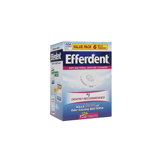 Efferdent Original Anti-Bacterial Denture Cleanser Tablets 126 ea (Pack of 2)