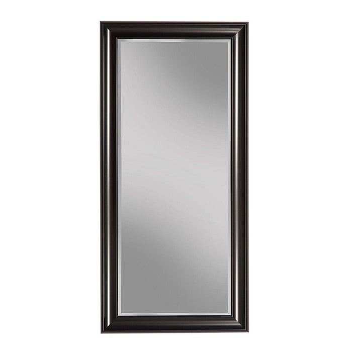 Full Length Leaner Mirror With a Rectangular Polystyrene Frame, Black