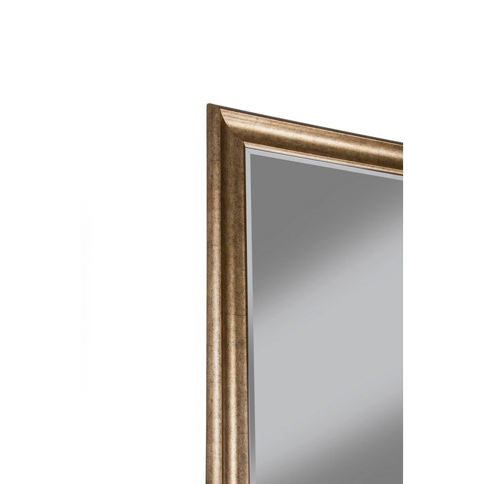 Full Length Leaner Mirror With a Rectangular Polystyrene Frame, Antique Gold