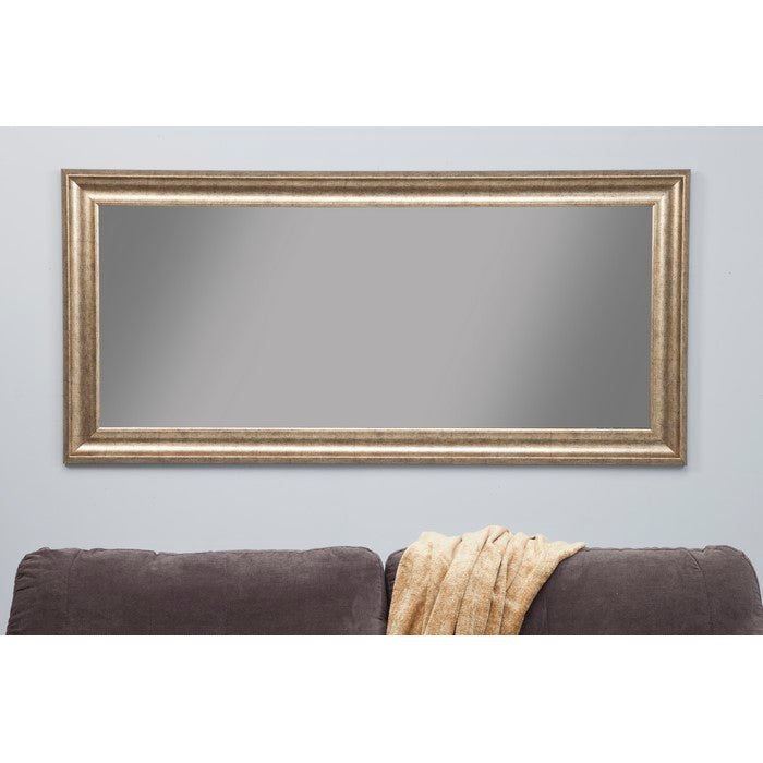 Full Length Leaner Mirror With a Rectangular Polystyrene Frame, Antique Gold
