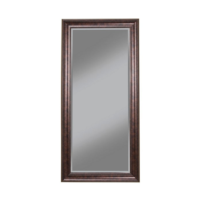 Full Length Leaner Mirror With a Rectangular Polystyrene Frame, Oil Rubbed Bronze