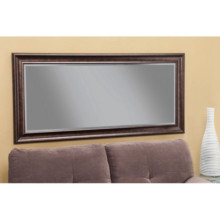Full Length Leaner Mirror With a Rectangular Polystyrene Frame, Oil Rubbed Bronze