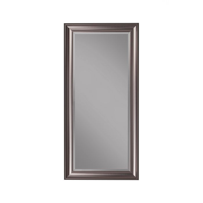 Full Length Leaner Mirror With a Rectangular Polystyrene Frame, Silver