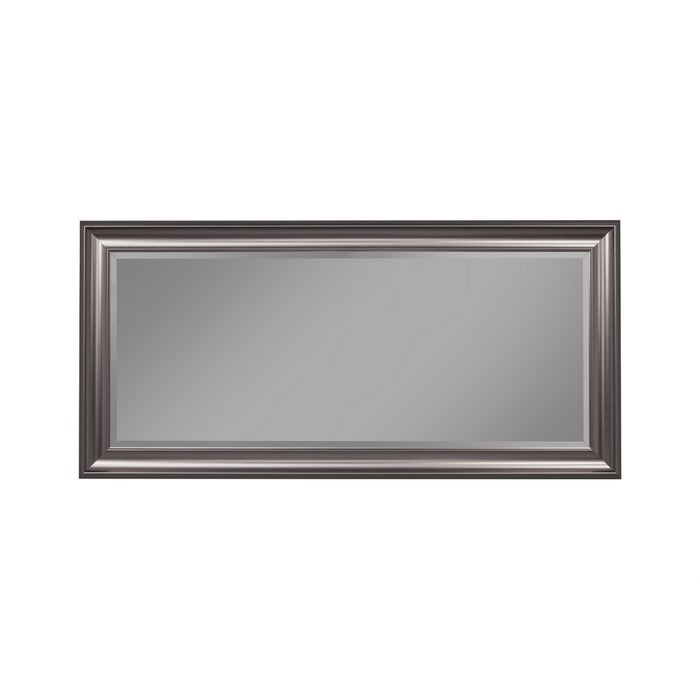 Full Length Leaner Mirror With a Rectangular Polystyrene Frame, Silver