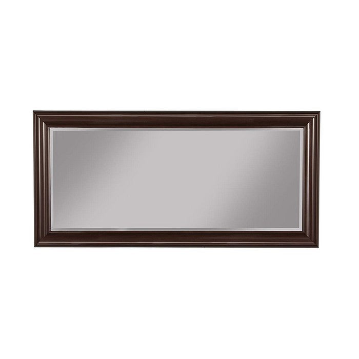 Full Length Leaner Mirror With a Rectangular Polystyrene Frame, Cherry Brown