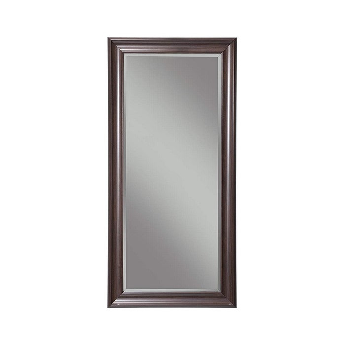 Full Length Leaner Mirror With a Rectangular Polystyrene Frame, Espresso Brown