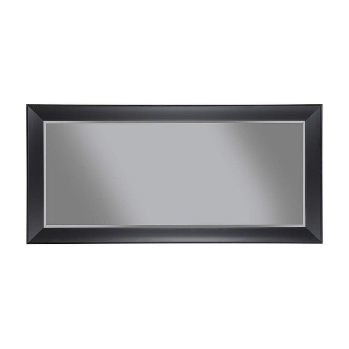 Contemporary Full Length Leaner Mirror With Rectangular Polystyrene Frame, Black
