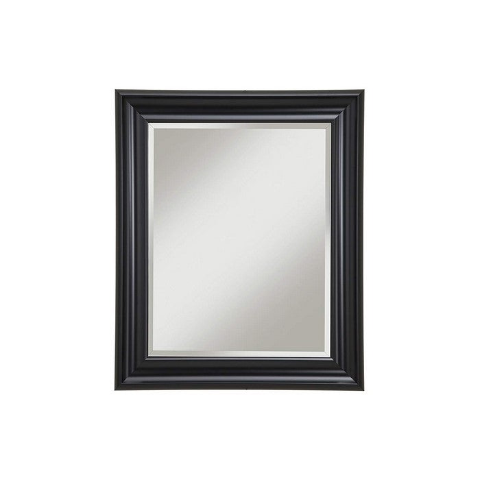 Polystyrene Framed Wall Mirror With Beveled Glass , Black