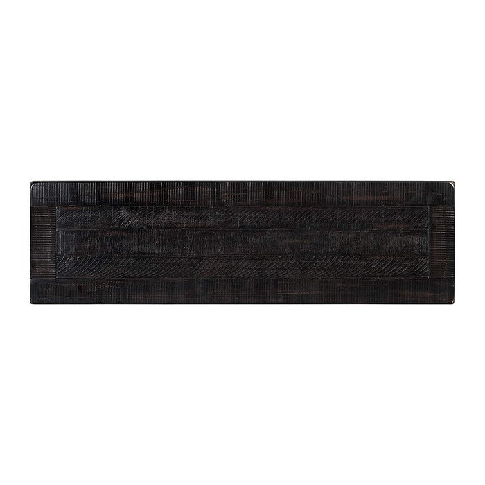 Wooden Console Table With Three Drawers, Antique Black