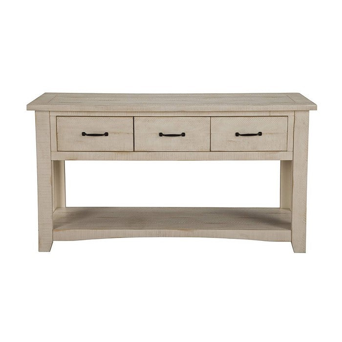 Wooden Console Table With Three Drawers, Antique White