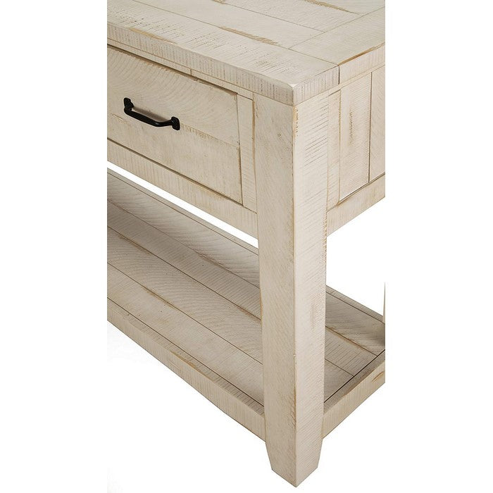 Wooden Console Table With Three Drawers, Antique White