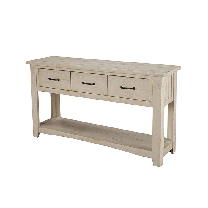 Wooden Console Table With Three Drawers, Antique White