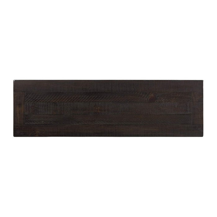 Wooden Console Table With Three Drawers, Espresso Brown