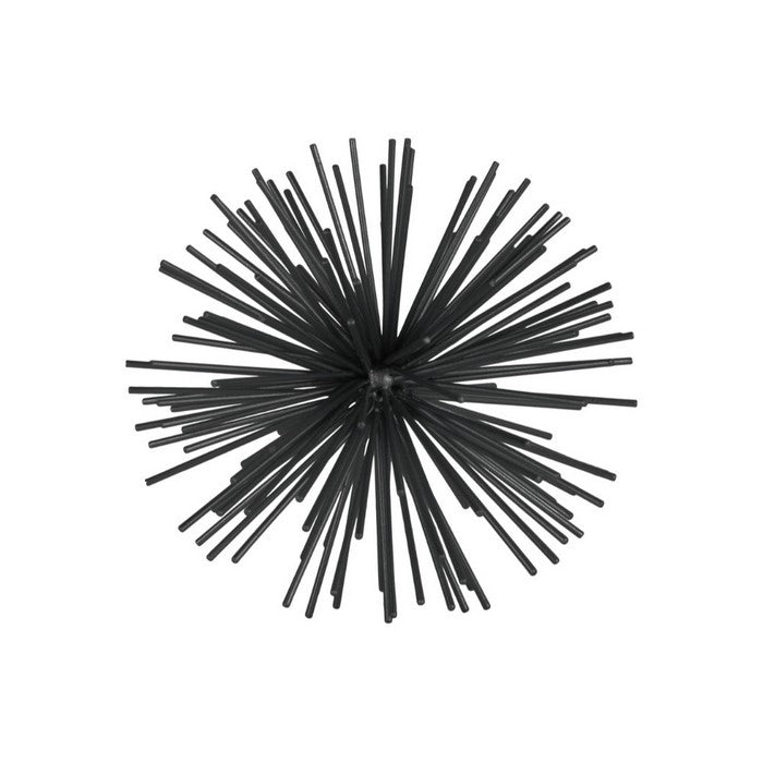 Sea Urchin Ornamental Sculpture In Metal, Small, Black