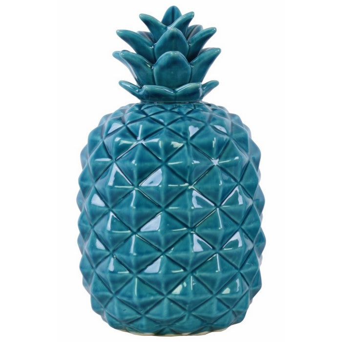 Ceramic Pineapple Figurine With LG Gloss Finish, Blue