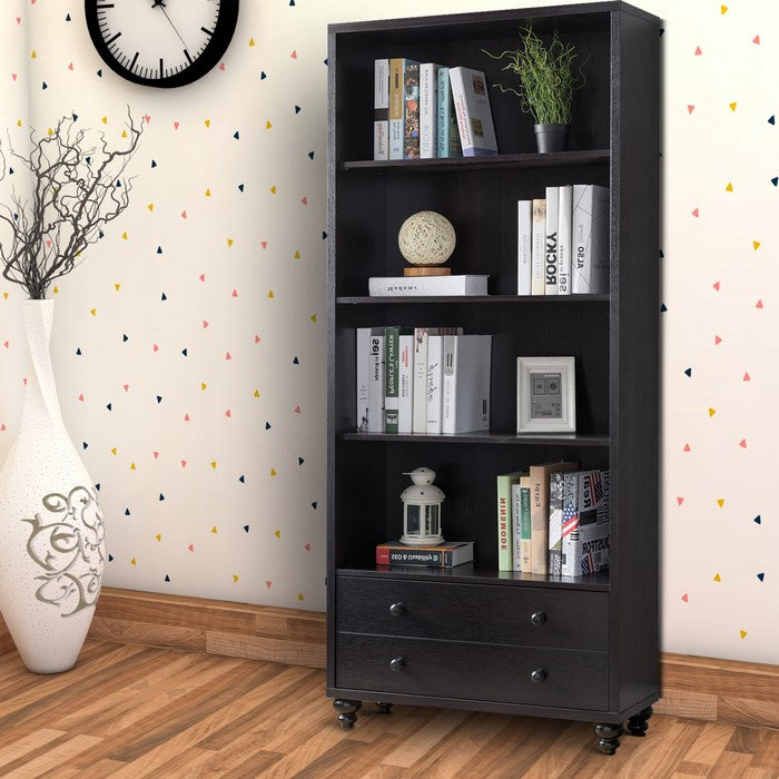 Wooden Display Cabinet, Red Cocoa Brown
