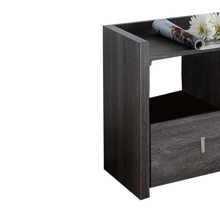 Wooden Shoe Bench With 3 Shelves, Distressed Gray