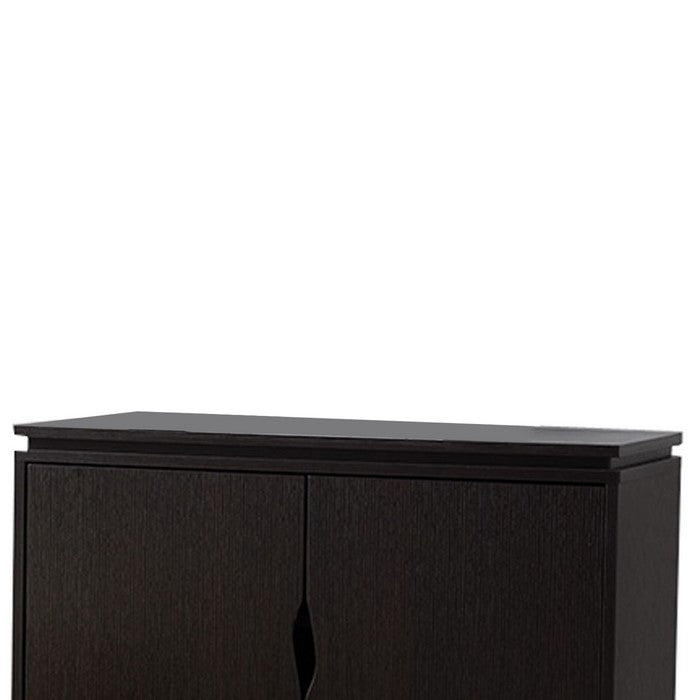 Wooden Shoe Cabinet With Storage, Red Cocoa Brown