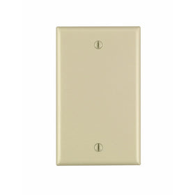 Leviton 001-86014-IV Single Gang Ivory Blank Box Mounted Plastic Wallplate