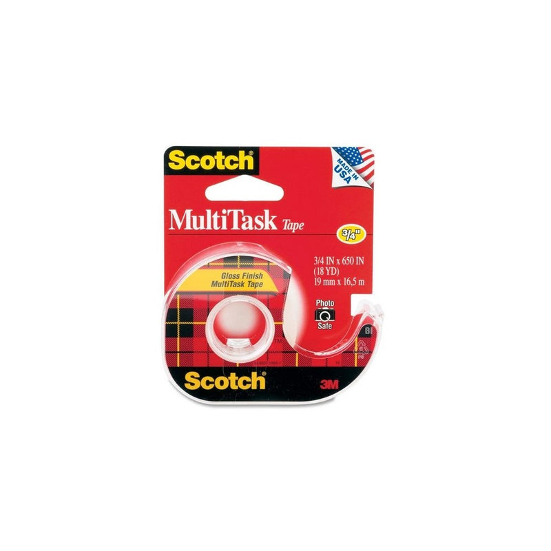 3M 25 Crystal Clear Tape 3/4" x 650"