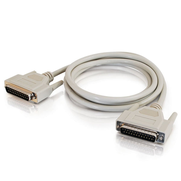 C2G/Cables to Go 02665 DB25 M/M Serial RS232 Cable, Beige (6 Feet, 1.82 Meters)