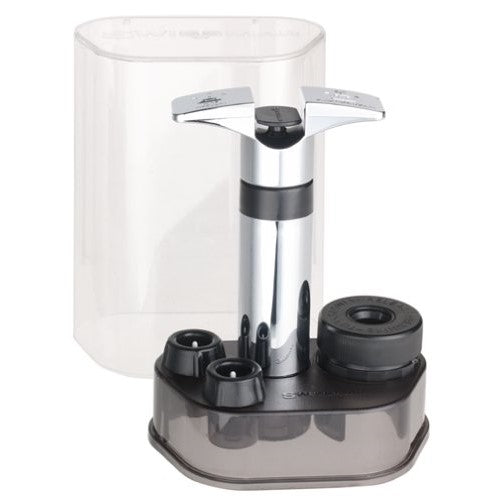 Swissmar Epivac Vacuum Pump Wine & Champagne Saver Set, Chrome. Comes with 2 Wine Stoppers and 1 Champagne Stopper