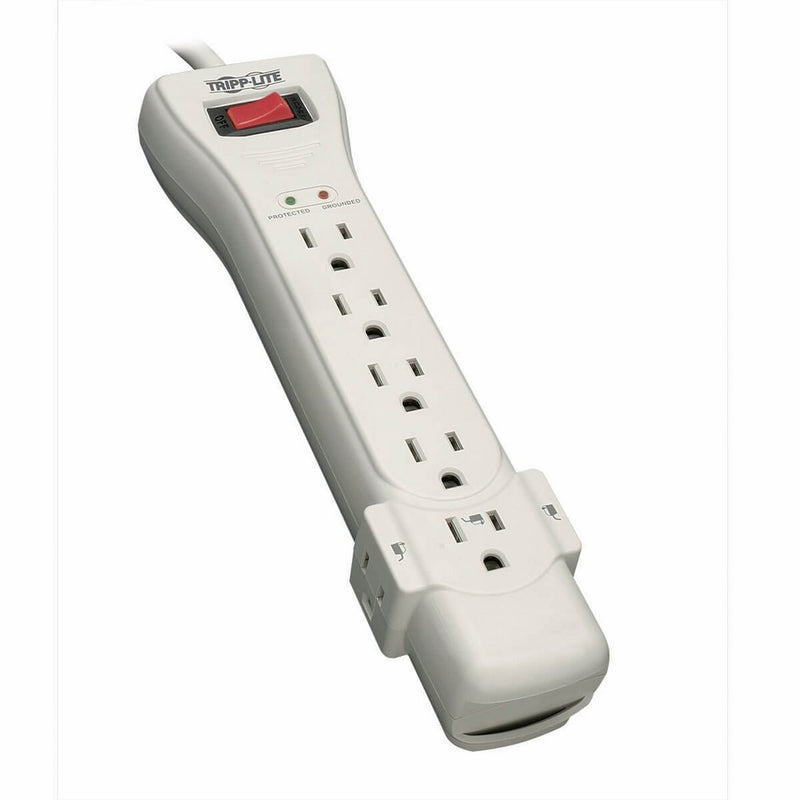 Tripp Lite 7 Outlet Surge Protector Power Strip, 7ft Cord, Right Angle Plug, 2160 Joules, & $75,000 INSURANCE (SUPER7)