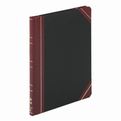 Boorum & Pease 38150R Record/Account Book, Record Rule, Black/Red, 150 Pages, 9 5/8 x 7 5/8