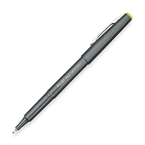 Pilot Razor Point Marker Stick Pens, Ultra Fine Point, Black Ink, Dozen Box (11001)